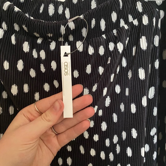 Black and white spotted midi skirt - Picture 4 of 5